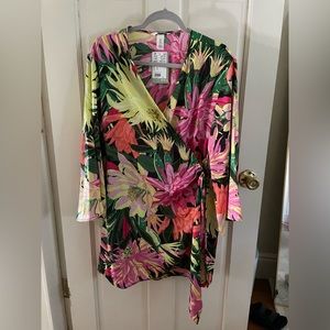 NWT Tropical Wrap Dress